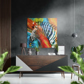 Zebra Brushed Aluminium Dibond Wall Art.